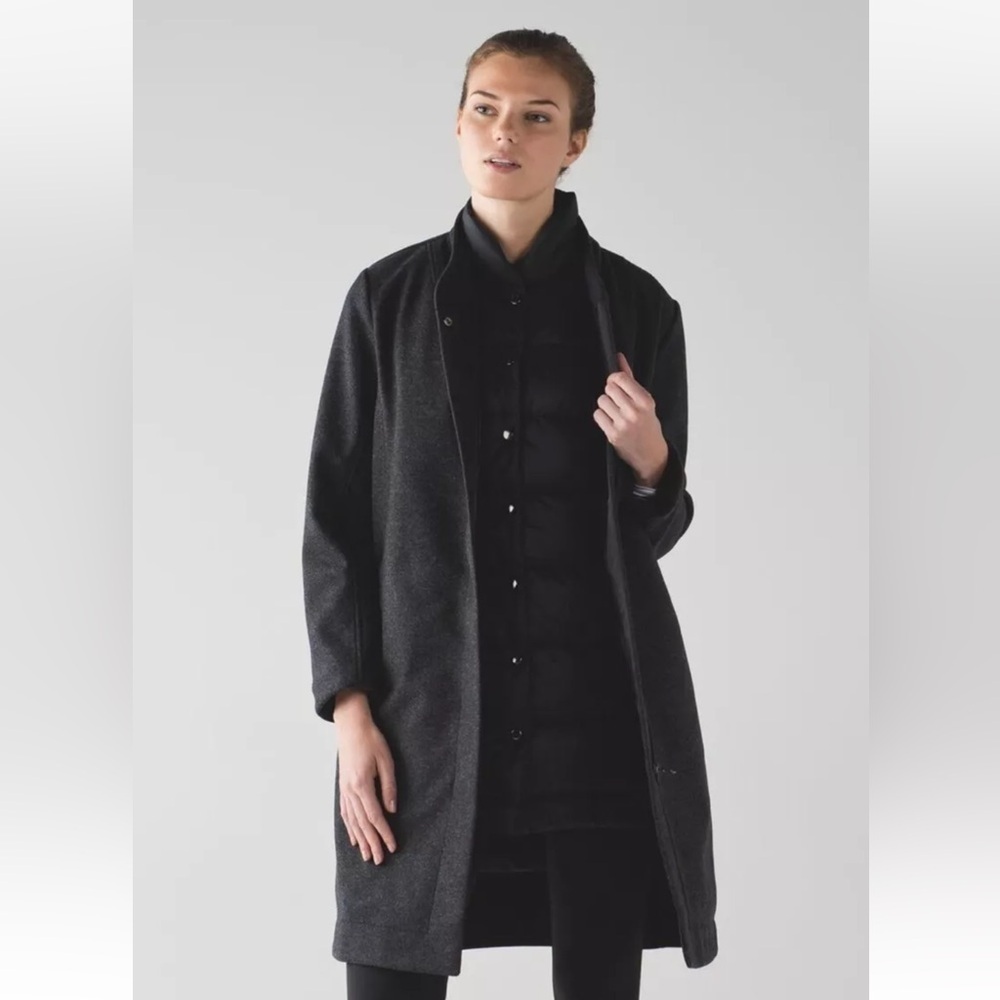 Lululemon All Days Softshell Wool Peacoat Charcoal Gray Women’s 4